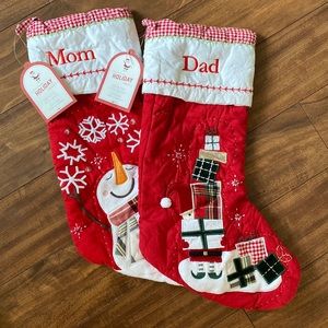 NWT pottery barn quilted stockings